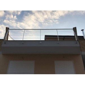 ringhiera in acciaio inox satinato aisi 304